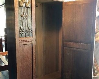 View of the English Armoire with door open