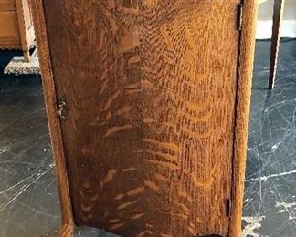 Antique Oak Record Cabinet