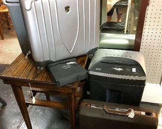 Silver Rolling Briefcase, Paper Shredders, and Vintage Briefcase