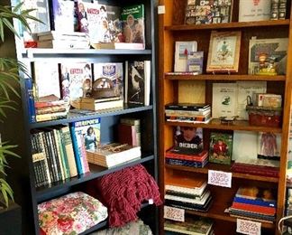 Books (new and old), Middle & High School Vintage Annuals, Cookbooks, and "coffee table" large books