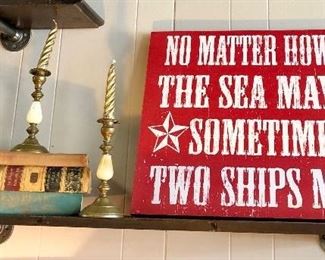 "Two Ships Meet" Canvas Wall Hanging