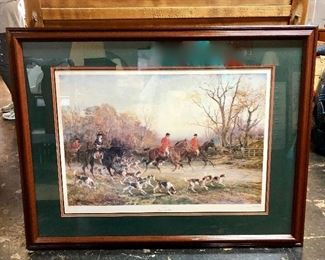 "GOING TO THE MEET" No.281, by Burlington Painting Ltd, London, Framed & Matted Large Print