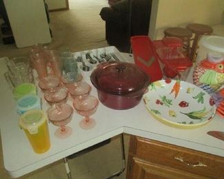 Glassware and kitchen items