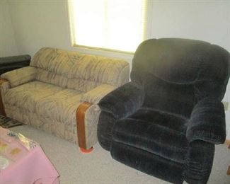 Loveseat and recliner