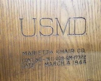 WW II - USMD - Medical Field Chair- $35.50
