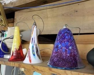colorful blown glass pendant lights