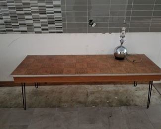 Mid Century Modern coffee table with hairpin legs