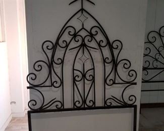 Vintage iron headboard