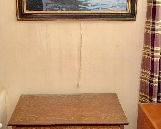 Set of inlaid wood nesting tables