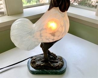 Vintage rooster lamp