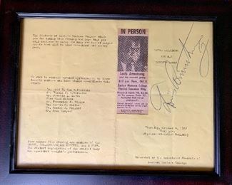 Signed Louis Armstrong