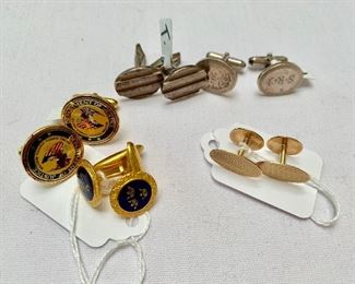 Cuff Links.  Tiffany sterling, Justice Department, 14K and others