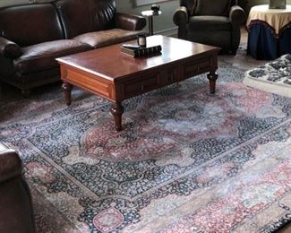 Hand knotted area rug