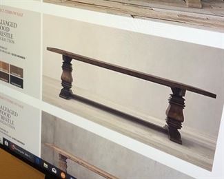 Salvaged Wood Trestle table