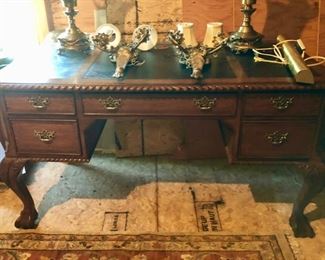 Leather top desk