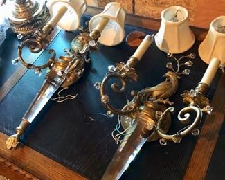 Peacock sconces