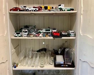 Glassware & Hess trucks