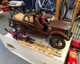 Large wood replica antique cars & trucks