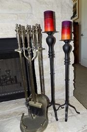 Andirons and Candle Stands
