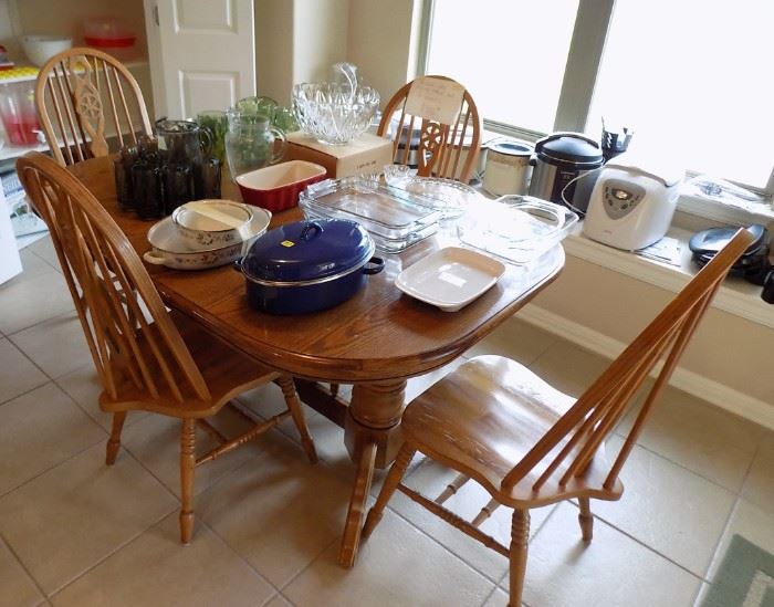 Oak Kitchen Table and 4 Chairs