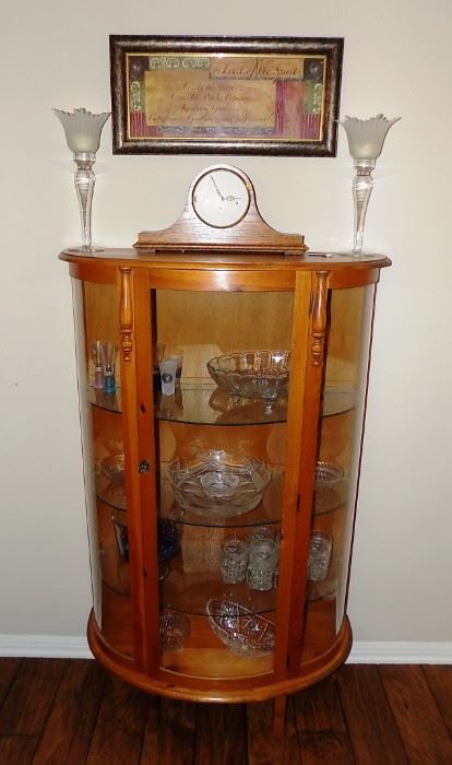 Curio Cabinet with Glassware