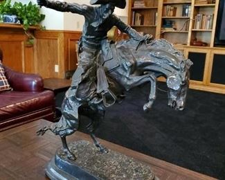 Full size Remington sculpture THE BRONCO BUSTER 1970s