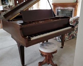 1920s/1930s Gulbransen Baby Grand Piano fully in tune. $150 of the purchase price will be credited back towards professional piano mover. 