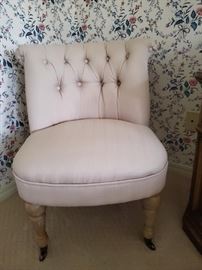 Lovely tufted side occasion chairs (pair)