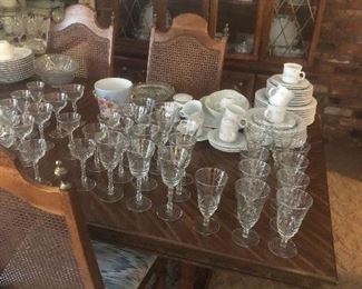 lots of antique and vintage crystal for parties or gift giving. priced to sell