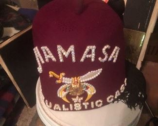 Shriners hat with pins