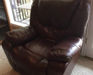 Brown leather chair