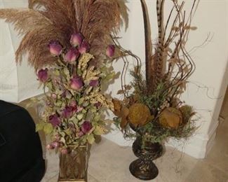 Dried floral arrangements