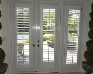 Impact French Doors with Plantation Shutters