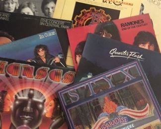 A few of the 125 vinyl albums.
