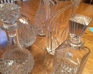 Glass decanters 