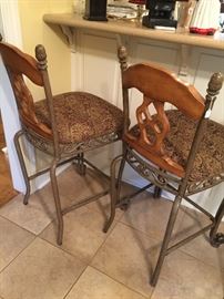Pair of these heavy metal bar stools.