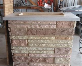  Mid Century Rock Wall Room Divider Planter Box