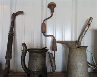 Antique Tools and Oil Cans