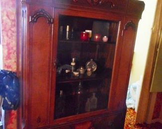 Vintage Mahogany Curio Cabinet