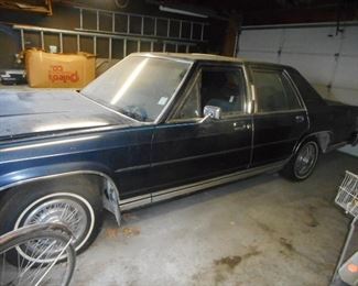 1984 Mercury Grand Marquis, 75 Thousand Miles. No Battery. AS IS.