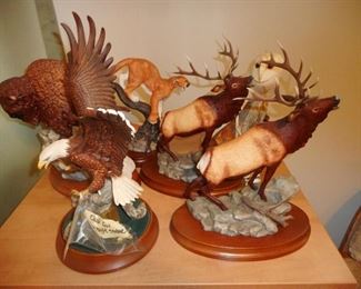 Franklin Mint another American Majesty ( foot in bag attaches to Eagle) Wild Life Animals 