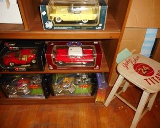 Shelves of Die Cast Cars Box