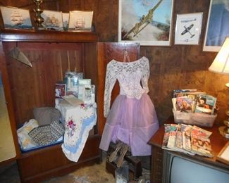 Vintage Wardrobe Cabinet, ONLY 1 Vintage Dress