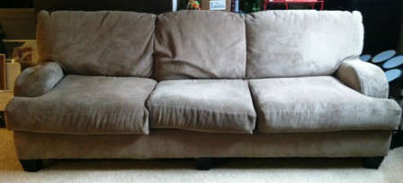 upholstered corduroy sofa