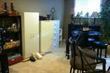 storage cabinets, chairs, etc.