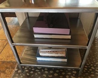 Metal end table