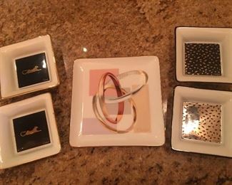 "Cartier Limoges" porcelain trays set of 5