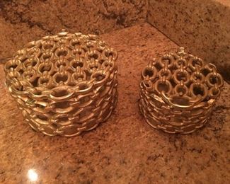 Link Polished Brass Box