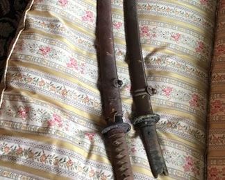 Two Japanese samurai swords