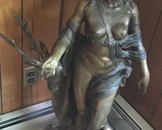 Large bronze statue of Athena 48”